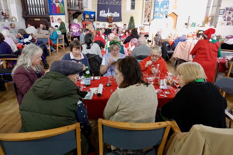 Christmas dinner at the Strand Centre, Dawlish. Photo Bob Simpson 