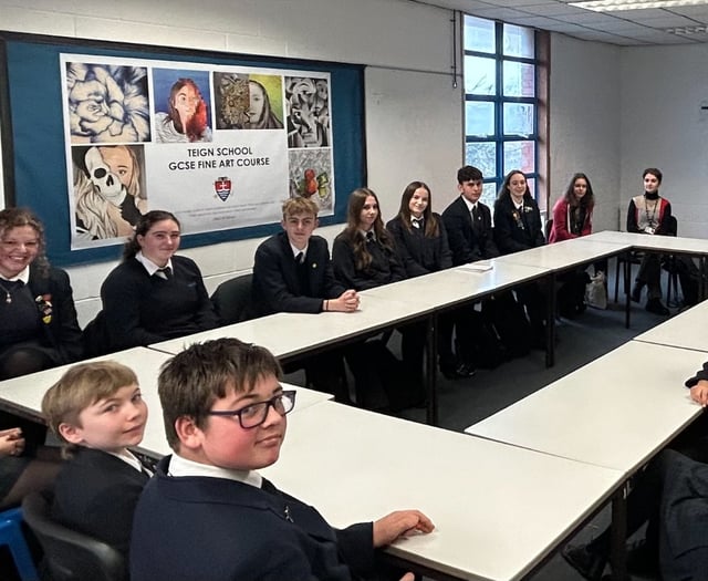 Teign School students quiz their MP