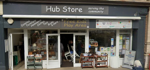 Hubstore Dawlish which is home to Dawlish Community Larder. 
