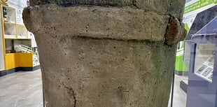 Ancient Bronze Age urn at Newton Abbot