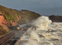 Watch: Waves crash onto railway line at Dawlish 