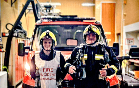 Fire station applauds firefighters Hampton and Cudmore