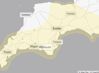 Yellow weather warning for Devon today