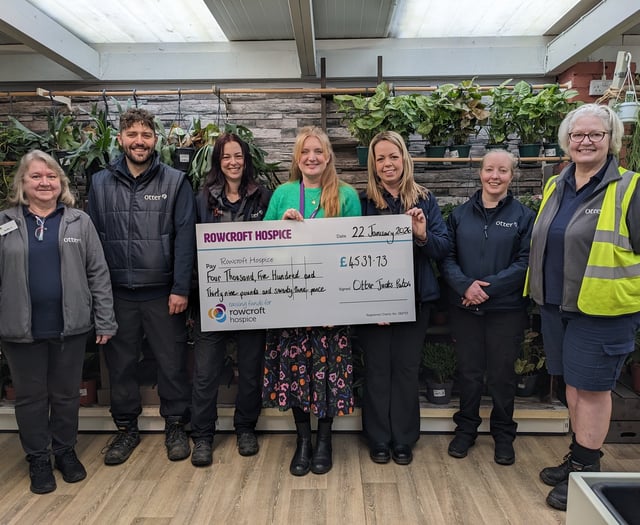Garden centre raises £4,700 for charity