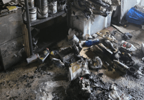 Fire crew tackles garage blaze at Chudleigh home