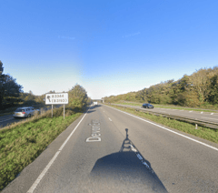 Traffic queuing on A38 after crash near Chudleigh Knighton 