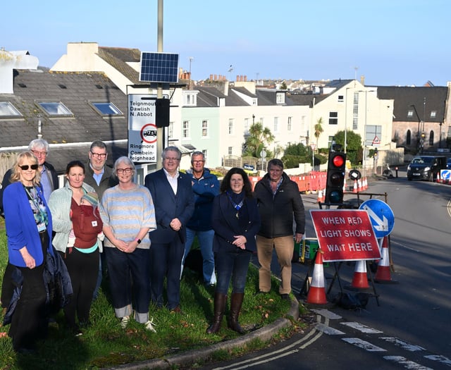 Shaldon's traffic light 'birthday' bash