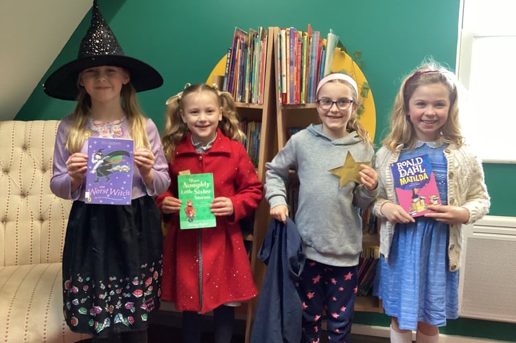 Children at Dunsford C of E Academy on World Book Day. Photo contributed 