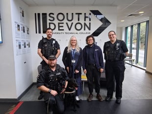 Drug detection dog visits South Devon UTC