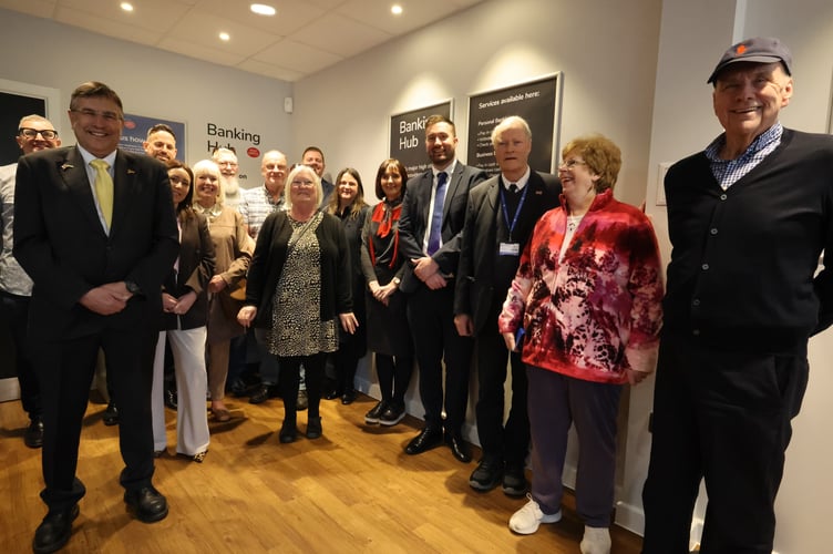 The official opening of the permanent Dawlish banking hub. Photo Bob Simpson 