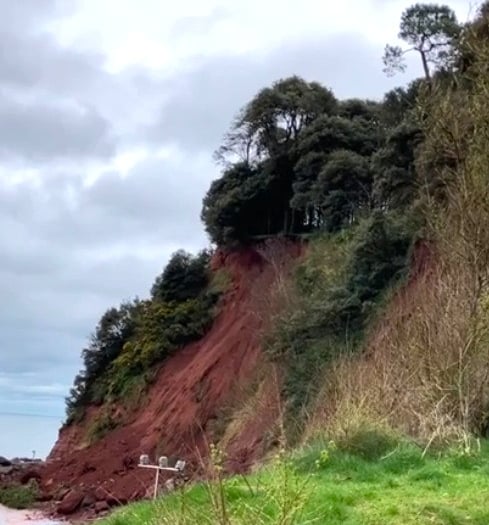 Cliff fall at Shaldon prompts safety measures