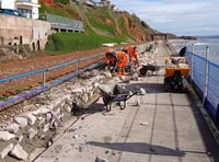 Dawlish sea wall repairs make good progress