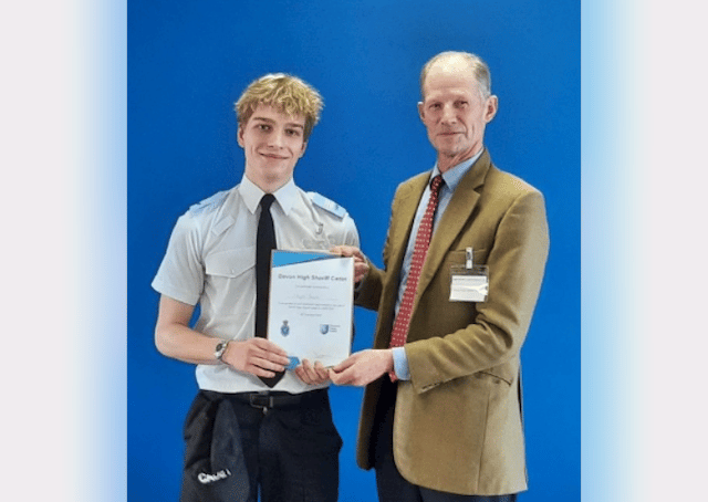 Police cadet Haydn named High Sheriff of Devon's cadet 