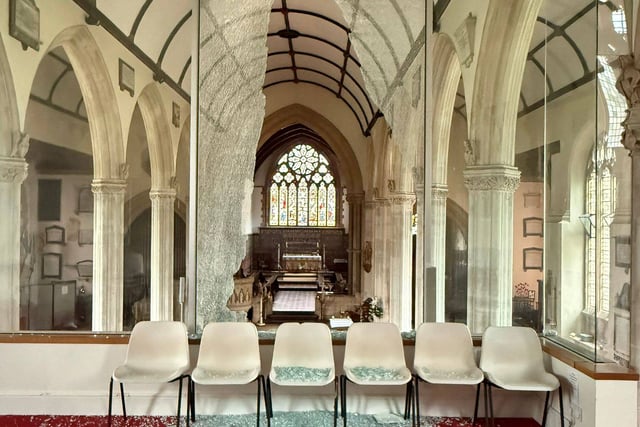 Church forced to close after glass panel shatters 
