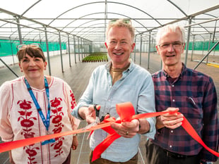 Celebrity gardener opens new polytunnels at mental health centre 