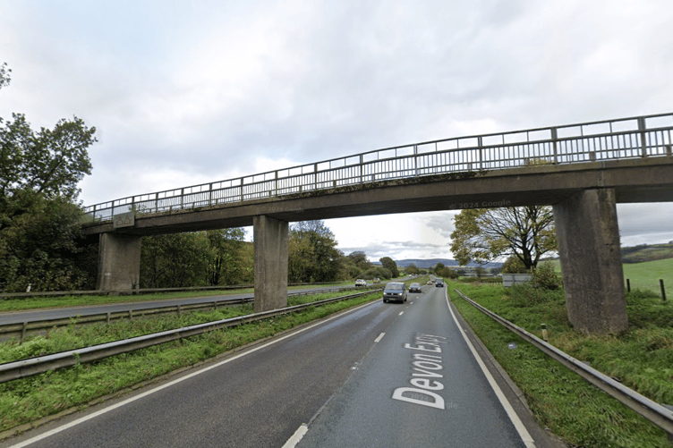 Bridge over the A38 at Dean Prior
