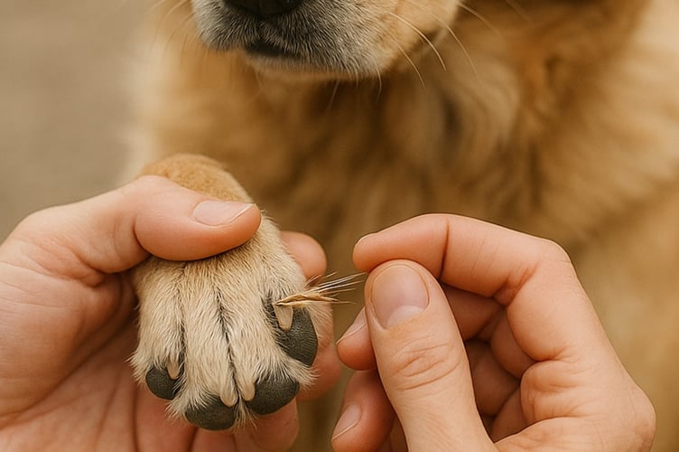 Pet owners warned to be aware of grass seed. Photo contributed