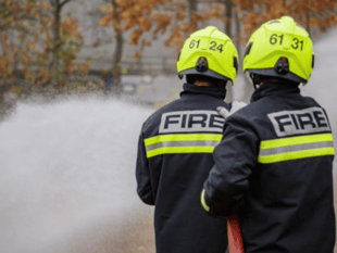 Four fire engines tackle property blaze near Exeter