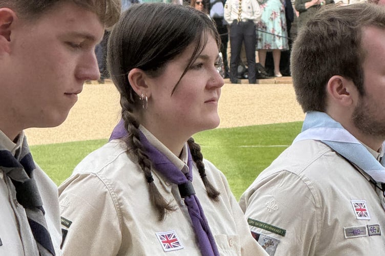 King's Scout Leila Gardner in the parade at Windsor Castle. photo contributed 