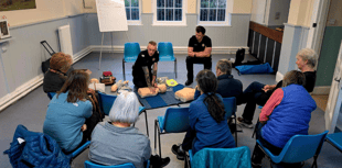 Fire crew and WI team up for defibrillator training