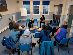 Fire crew and WI team up for defibrillator training