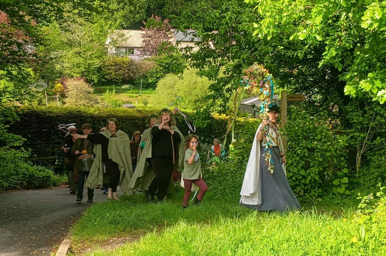 St Gudula, leaving the well in Ashburton at Dartmoor Tors Festival. Photo contributed 
