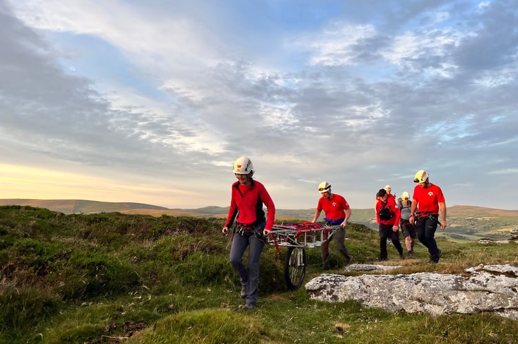 Dartmoor Search and Rescue Ashburton team in action. photo contributed
