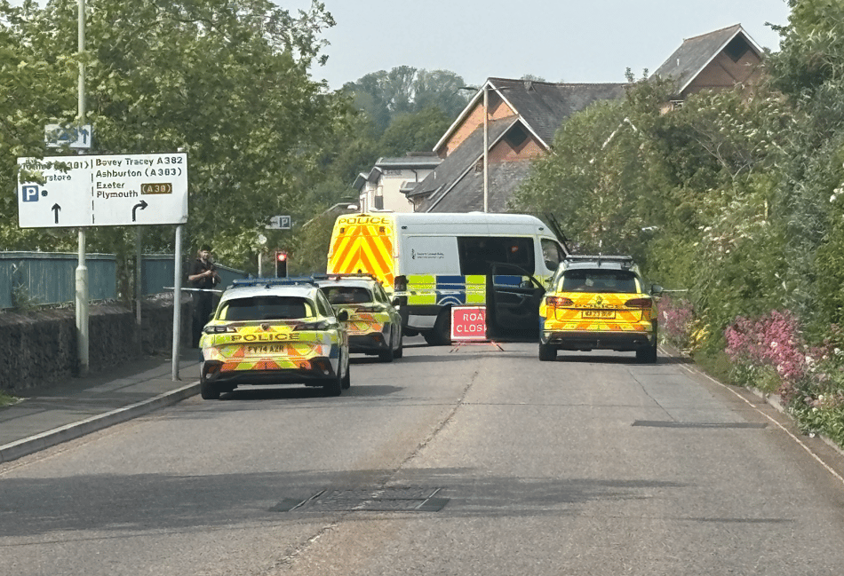 Crash closes Halcyon Road in Newton Abbot