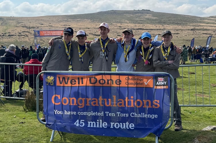 River Teign Scouts Ten Tors 2026 45-mile team