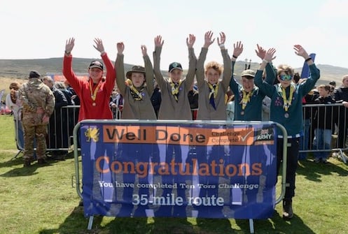 Dawlish Scouts 35-mile Ten Tors 2026 team