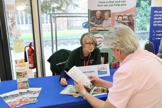 Information stand run by Devon Carers at Westbank