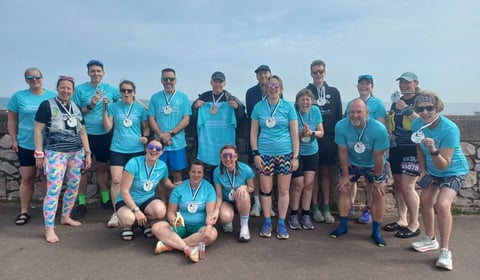 Coasters celebrate completing virtual London Marathon 