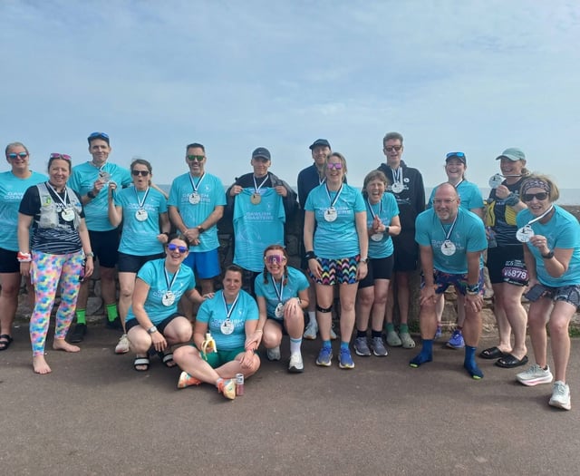 Coasters celebrate completing virtual London Marathon 