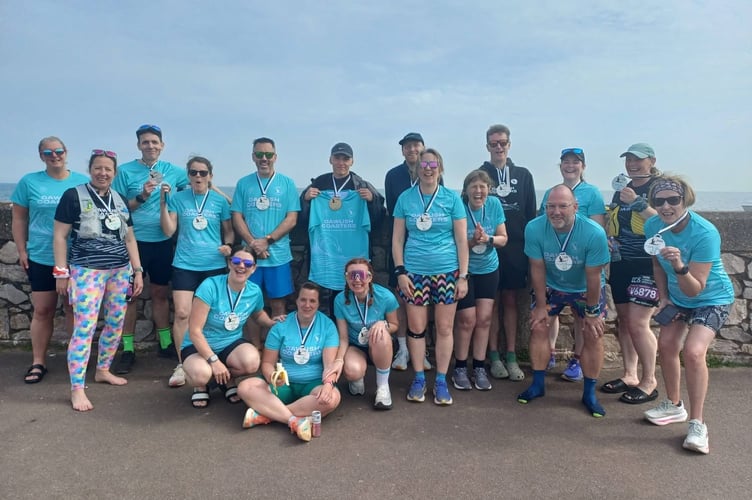 Dawlish Coasters ran their own London Marathon on home turf. Photo contributed