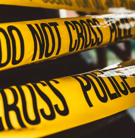 Police tape stock image