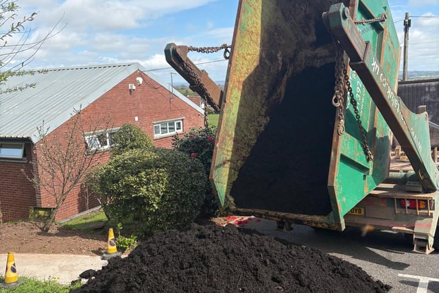 Community allotment receives six-tonne compost donation