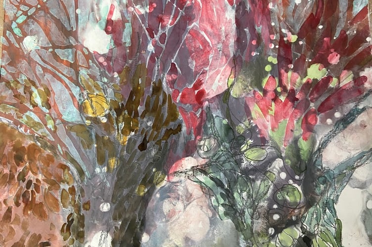 One of the paintings by Teign Contemporary on show at the Haldon Traces exhibition.