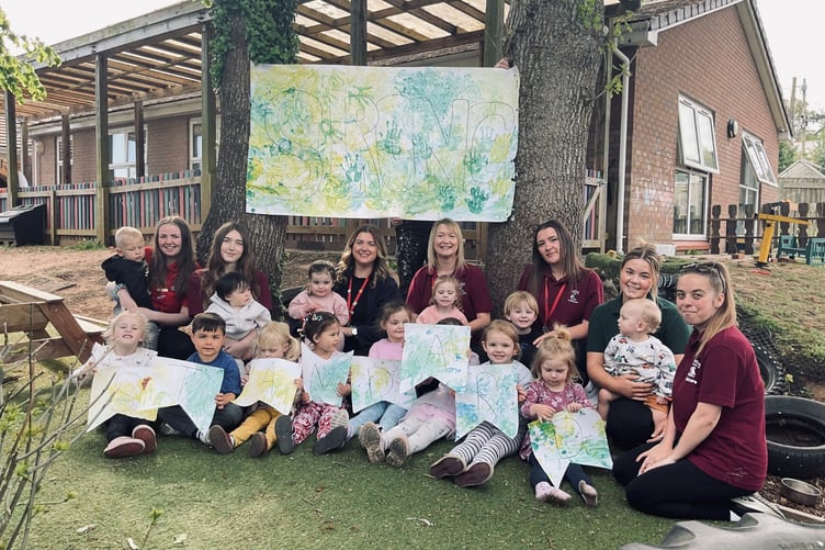 Children and staff at Puffins at Westcliff, Dawlish. photo supplied