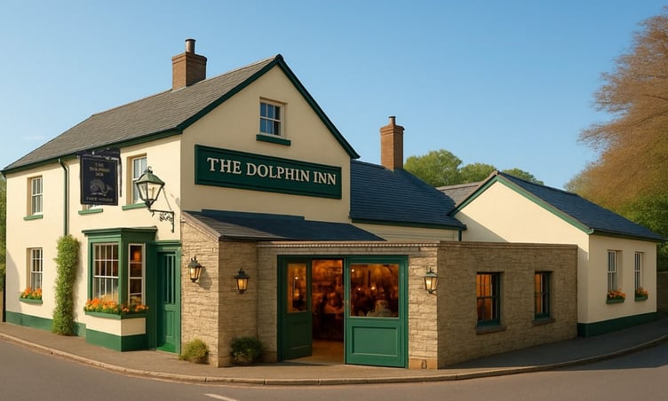 An AI image of what the Dolphin Inn in Kenton should be when renovation work is finished. Photo Kenton Pub and Community Group