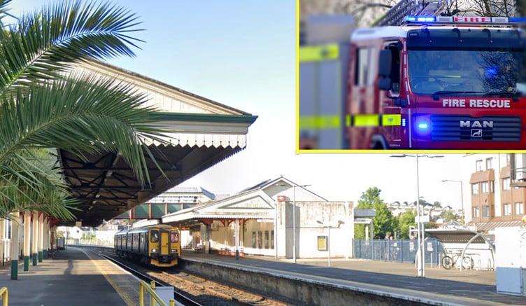 A fire at Paignton Railway Station means all trains are terminating at Newton Abbot