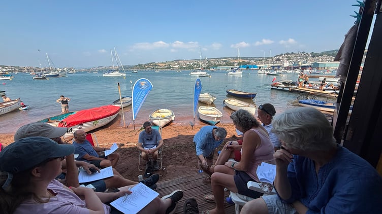 Water Watch volunteers training at Teignmouth's back beach. Photo supplied