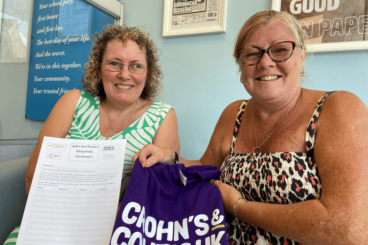 Long-time friends Paula and Julie are taking part in a wing walk on September 6