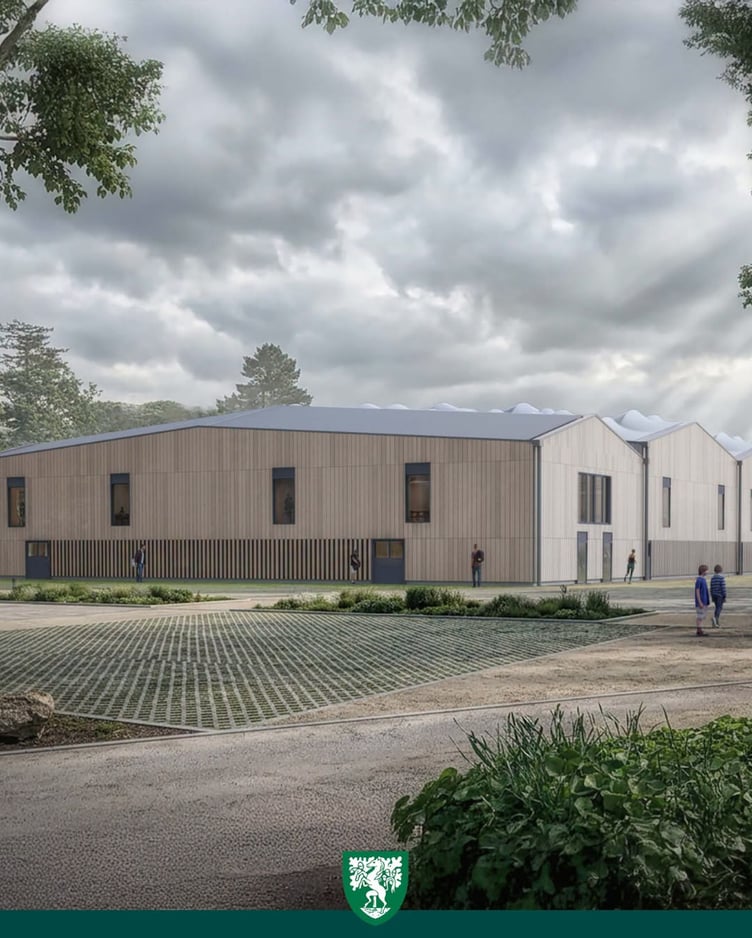 Stover School's planned new sports facility. Photo Stover School