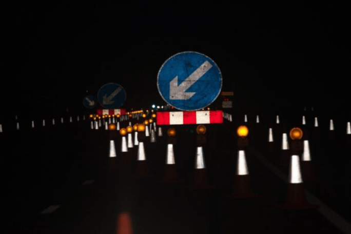 Overnight closure stock image