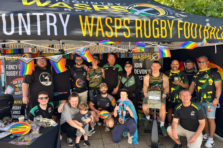The Teignmouth-based Westcountry Wasps inclusive rugby team had a stall. AQ 0195