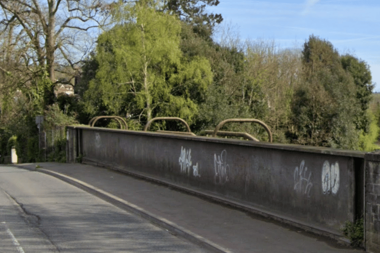 The bridge, on the south side of the A381, has been out of use for over a decade