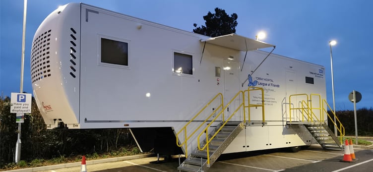 Breast Screening Mobile Unit (Image courtesy: Torbay and South Devon NHS Foundation Trust)