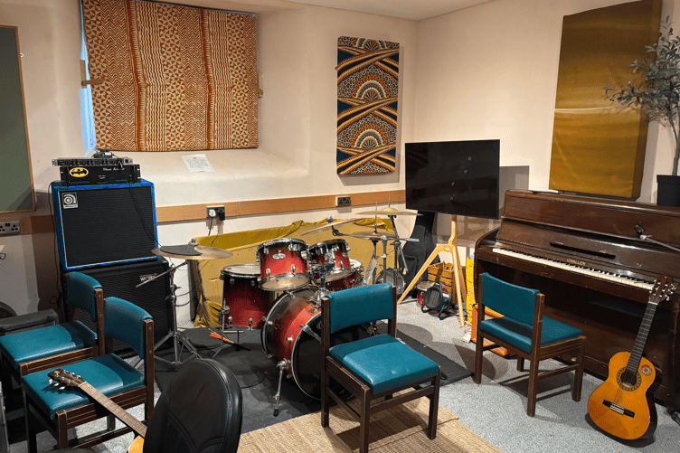 The music studio at the Moor Imagination Centre
