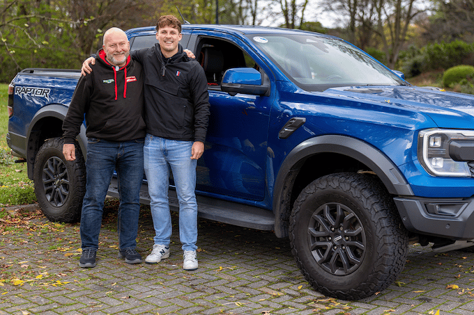 Barry Moore, left, with BOTB presenter Sean Hall