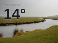 Teignmouth: cloudy day, high of 14°C